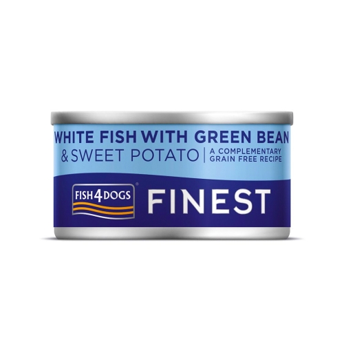 Fish4Dogs Finest konservai šunims su žuvimi ir saldžiąja bulve, 85g