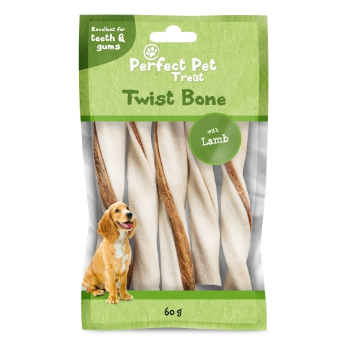 Perfect Pet Twist Bone skanėstas šunims, su ėriena, 60g