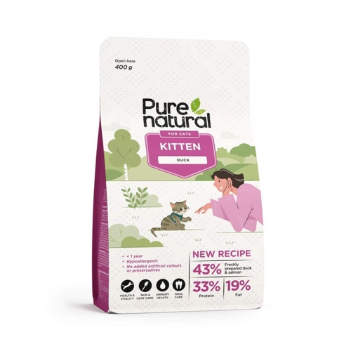Purenatural maistas kačiukams su antiena, 400 g