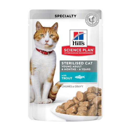 Hill's Science Plan Sterilised Young Adult konservai su upėtakiu, 85 g