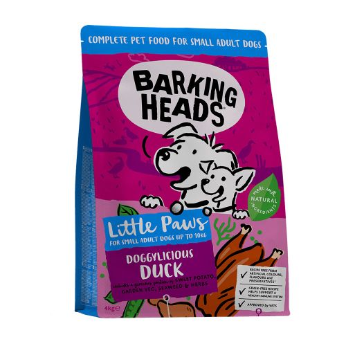 Barking Heads Doggylicious Duck maistas mažų veislių šunims, 4 kg