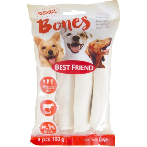 Best Friend baltas kramtukas šunims M/S, 4 vnt.