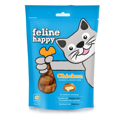 VETIQ Feline skanėstai katėms su višt, 60g