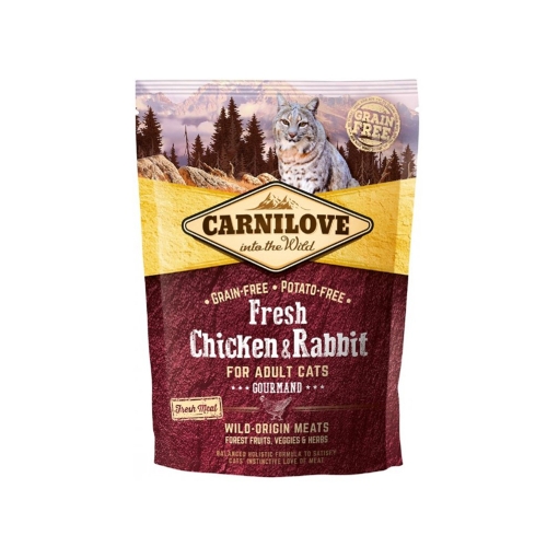 Carnilove Fresh maistas katėms su triušiena/vištiena, 400 g