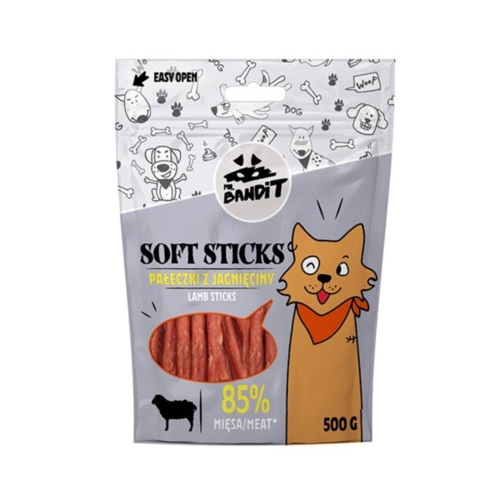 Mr. Bandit Soft Sticks ėrienos lazdelės šunims, 500 g