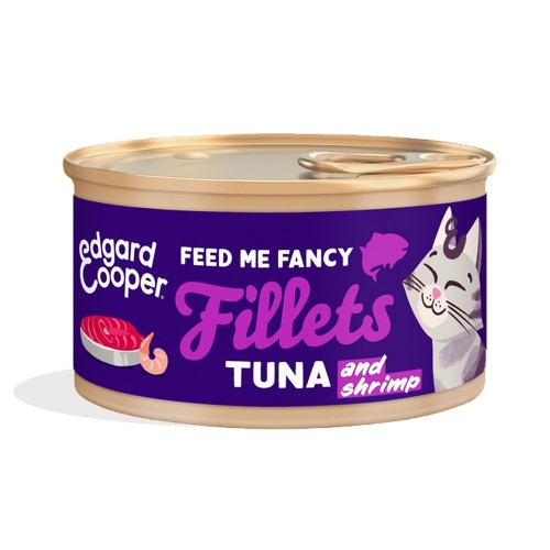 Edgard & Cooper konservai katėms su tunu ir krevečių file, 70 g