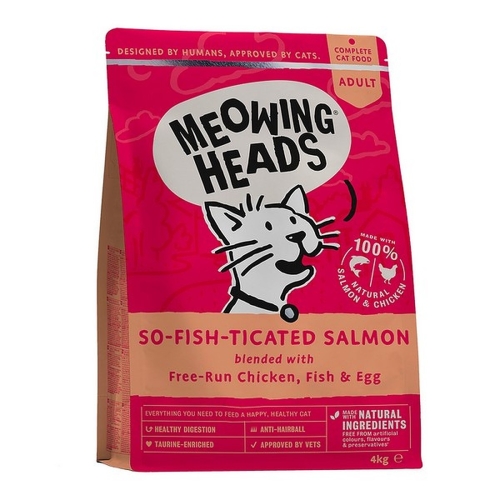 Meowing Heads sausas maistas katėms su lašiša  4 kg