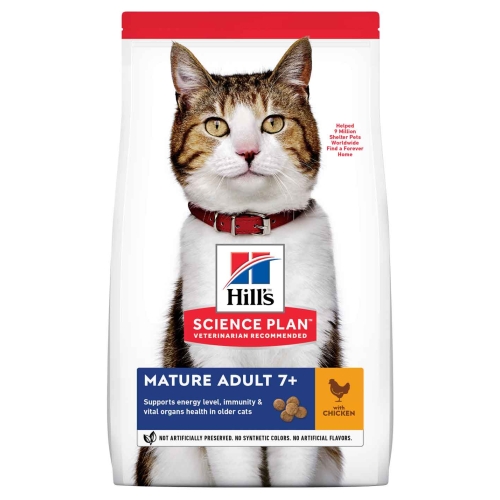 Hill's Science Plan Mature maistas katėms-senjorėms su višt. 1,5 kg