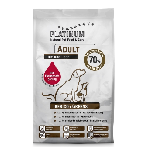 Platinum Adult sausas maistas šunims su Iberijos kiaulių mėsa, 1,5 kg