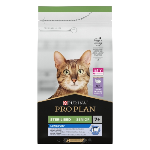Pro Plan Sterilised sausas maistas steril.katėms su kalakutiena, 1,5kg