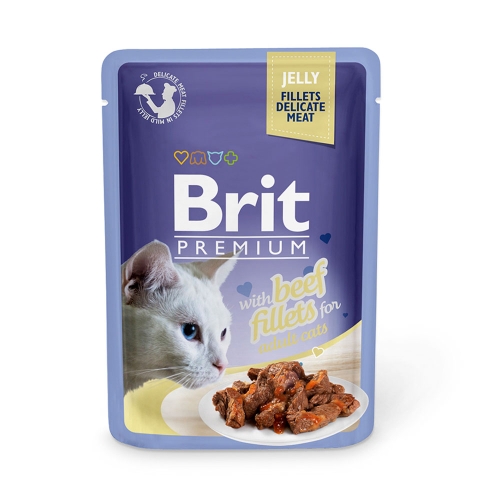 Brit Premium Delicate Beef in Jelly konservai katėms su jautiena, 85 g