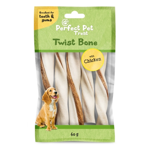 Perfect Pet Twist Bone skanėstas šunims, su vištiena, 60g