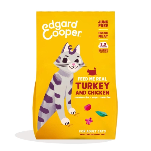 Edgard Cooper sausas maistas katėms, su kalakutiena ir vištiena, 2kg