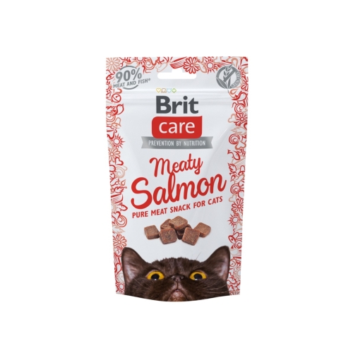 Brit Care Meaty mėsingi skanėstai katėms su lašiša, 50 g