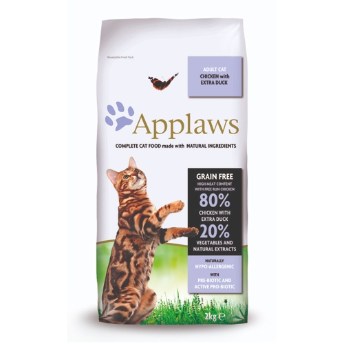 Applaws Adult Cat sausas maistas katėms su vištiena ir antiena, 2 kg