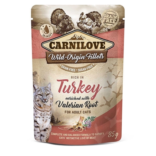 Carnilove konservai katėms su kalakutiena ir valerijonu, 85 g