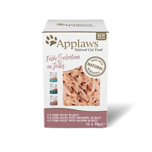 Applaws žuvies želė rinkinys katėms 12 x 70g