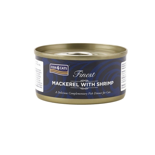 Fish4Cats konservai su skumbre ir krevetėmis,  70 g