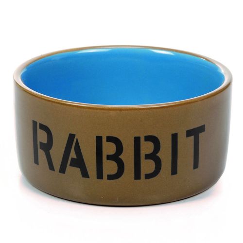 Beeztees Rabbit keraminis dubenėlis graužikams, 11,5 cm, smėlio/mėlyna