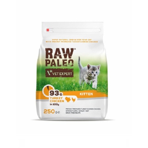 Raw Paleo Kitten sausas maistas kačiukams su kalakut./vištiena, 250 g