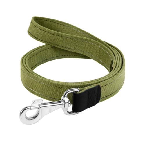 Collar medvilninis pavadėlis šunims, 5 m, žalias
