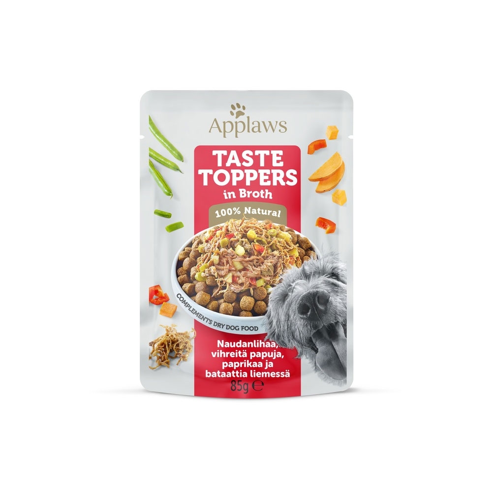 Applaws Taste Toppers pagardas sausam maistui su jautiena, 85 g -  3