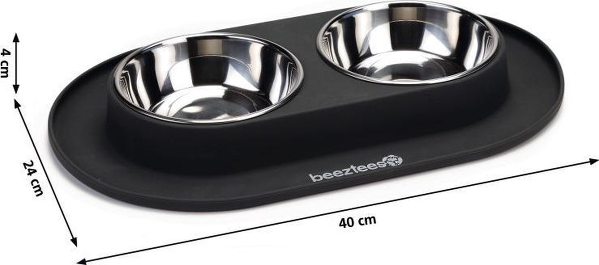Beeztees dvigubas dubenėlis, 2x500ml -  2