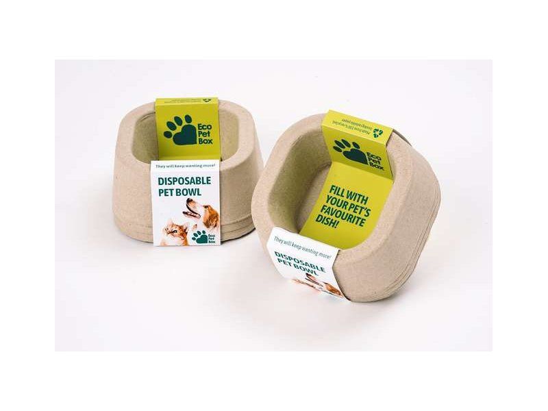 Eco Pet Box biologiškai suyrantys dubenėliai, 155x155x60mm, 3 vnt. -  3