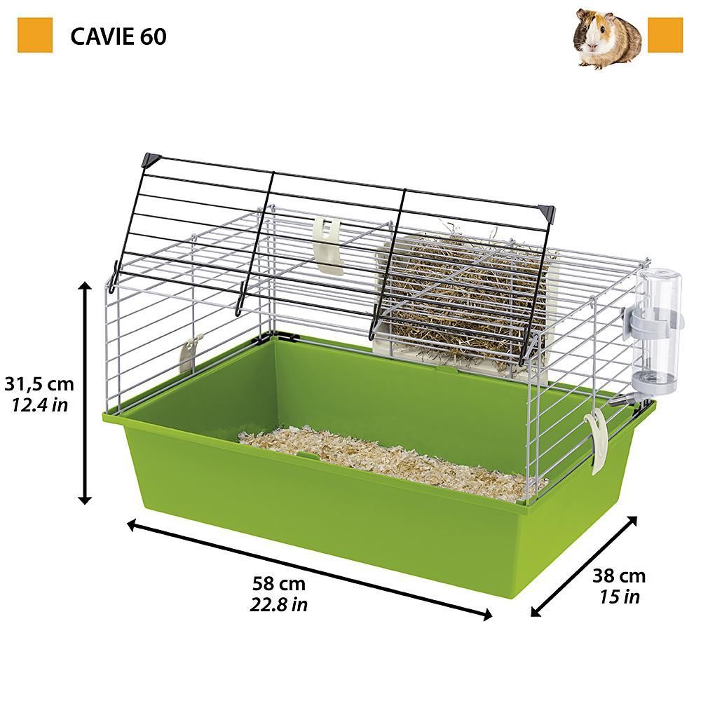 Ferplast Cavie 60 narvelis graužikams, 58x38x31,5 cm -  2