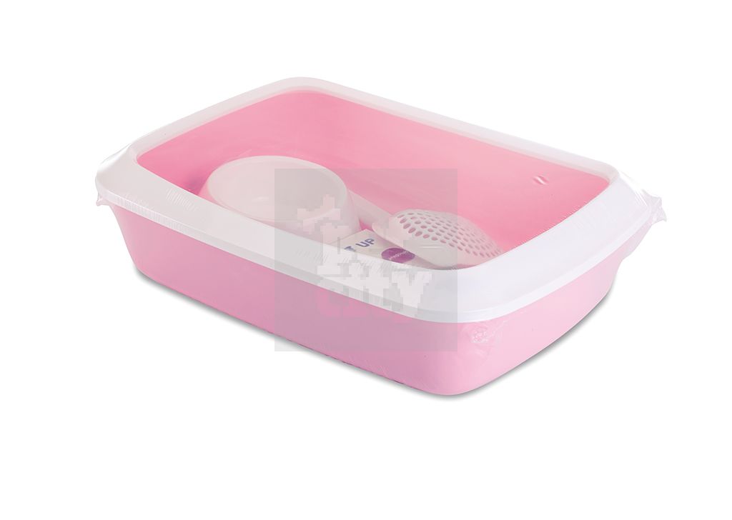 Savic Starter Kit tualeto rinkinys kačiukams, 42x31x12,5cm, rožinis -  2