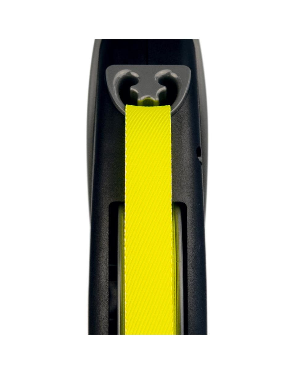 Flexi Giant automatinis juostinis pavadėlis M/8 m, juodas/pilkas -  4