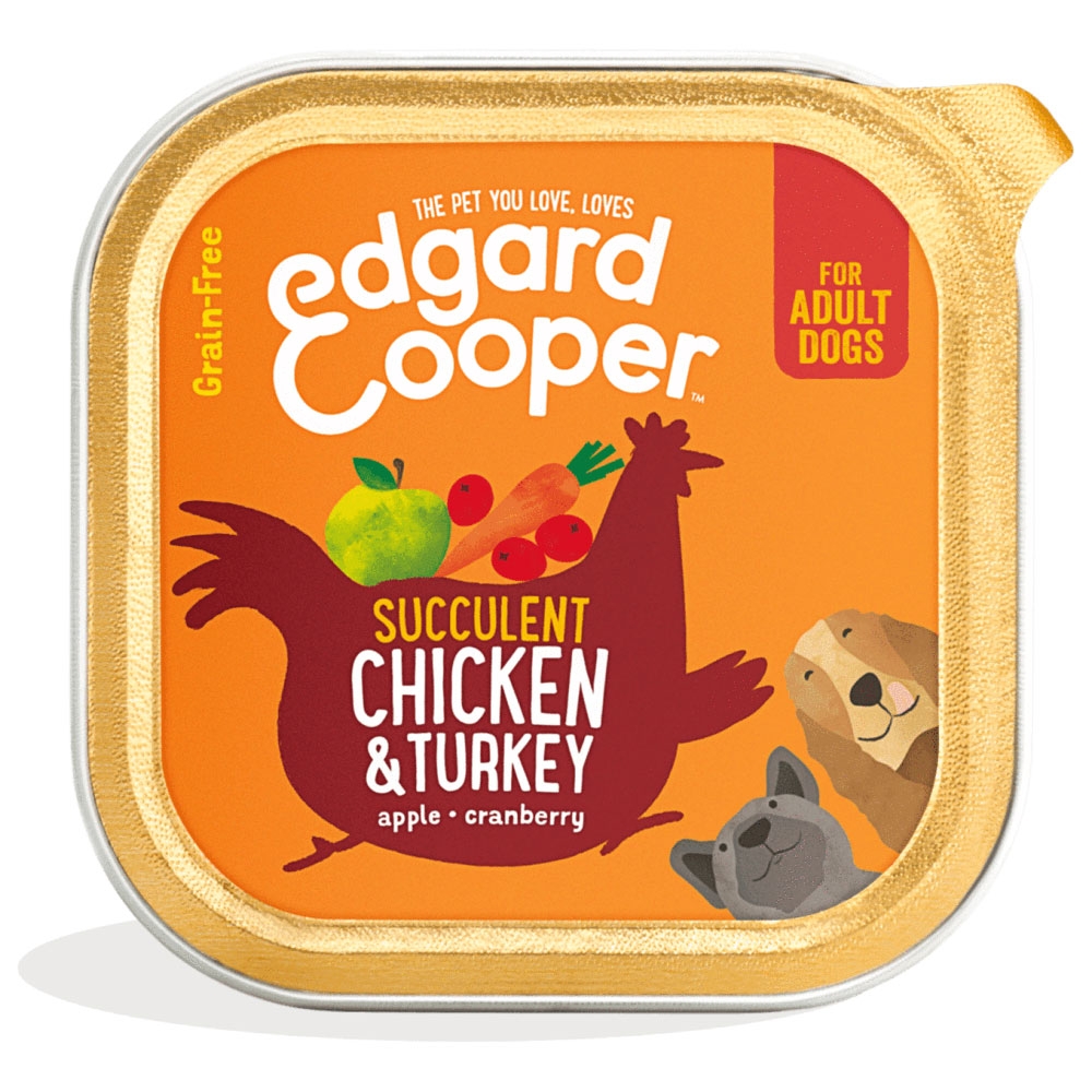 Edgard Cooper konservai šunims su vištiena ir kalakutiena, 300 g -  2
