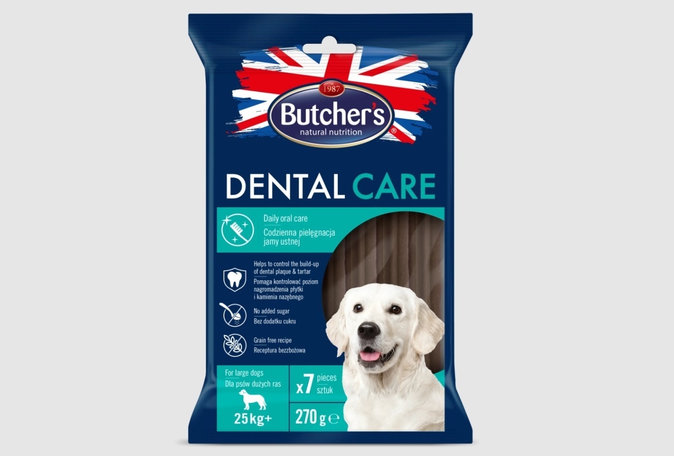 Butcher's Dental Care skanėstai didelių veislių šunims, 270 g -  2