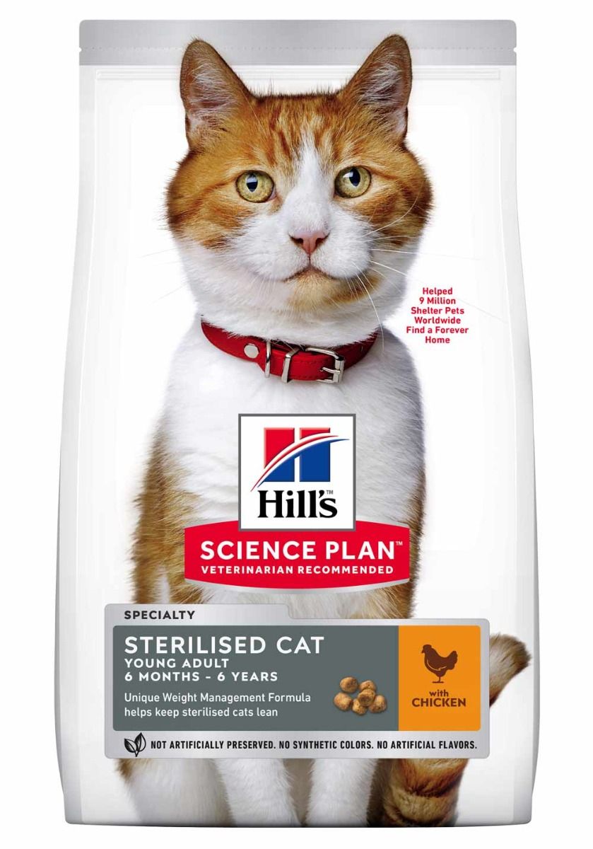 Hill´s Science Plan Sterilised Young Adult maistas su višt. 300 g -  2