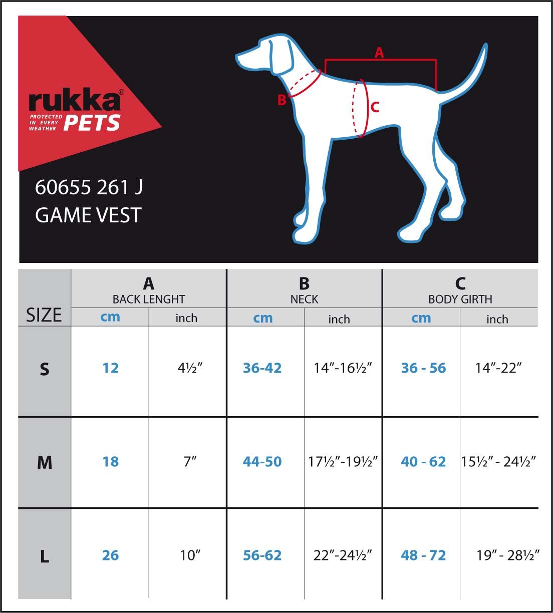 Rukka Game Vest ašvaitinė liemenė šunims, S dydis, oranžinė -  2