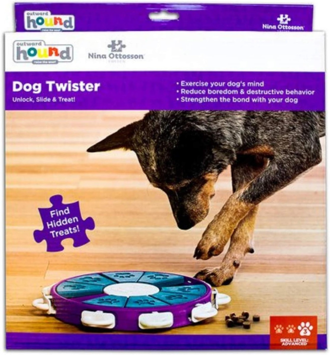Nina Ottosson Twister išmanusis žaidimas šunims, 26 cm