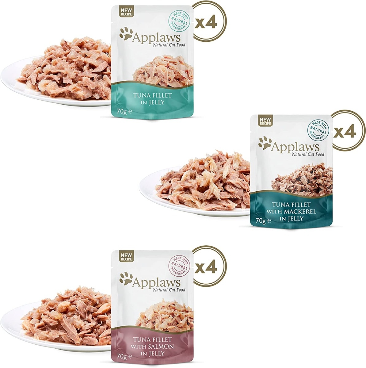 Applaws žuvies želė rinkinys katėms 12 x 70g -  2