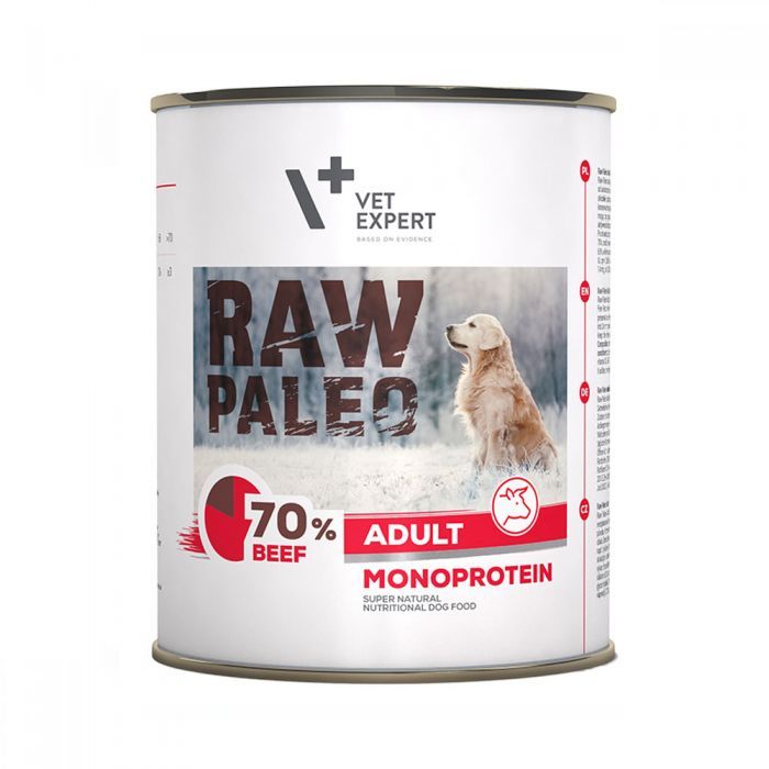 Raw Paleo Adult konservai šunims su jautiena, 800 g -  2