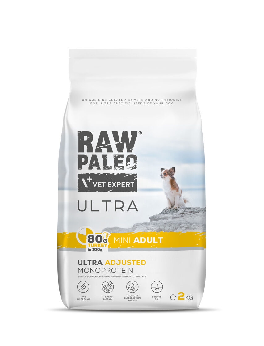 Raw Paleo Ultra Adult Mini maistas šunims su kalakutiena, 2 kg -  3