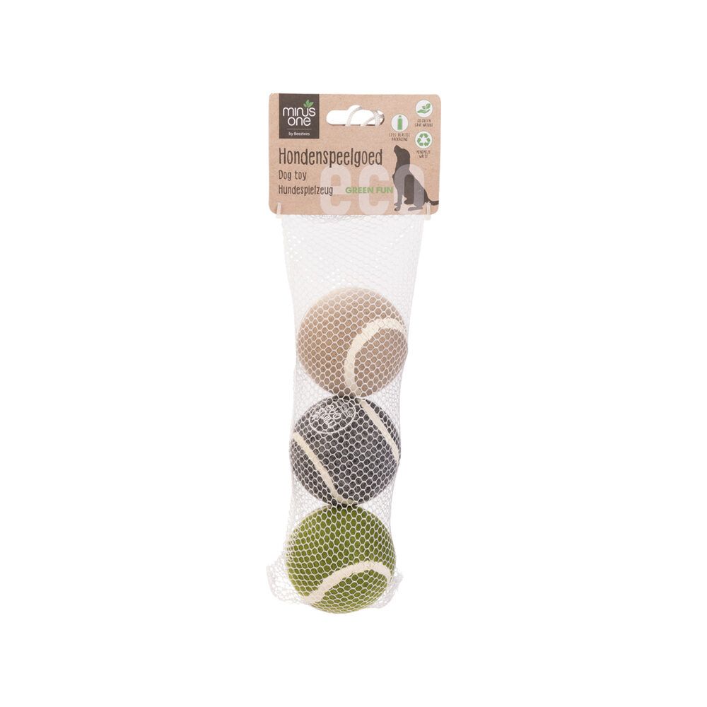 Beeztees Minus One Tennis kamuoliukai šunims, 6,4 cm, 3 vnt. -  2