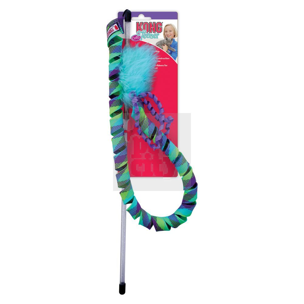 KONG Teaser Curlz interaktyvi meškerė katėms, 40cm -  3
