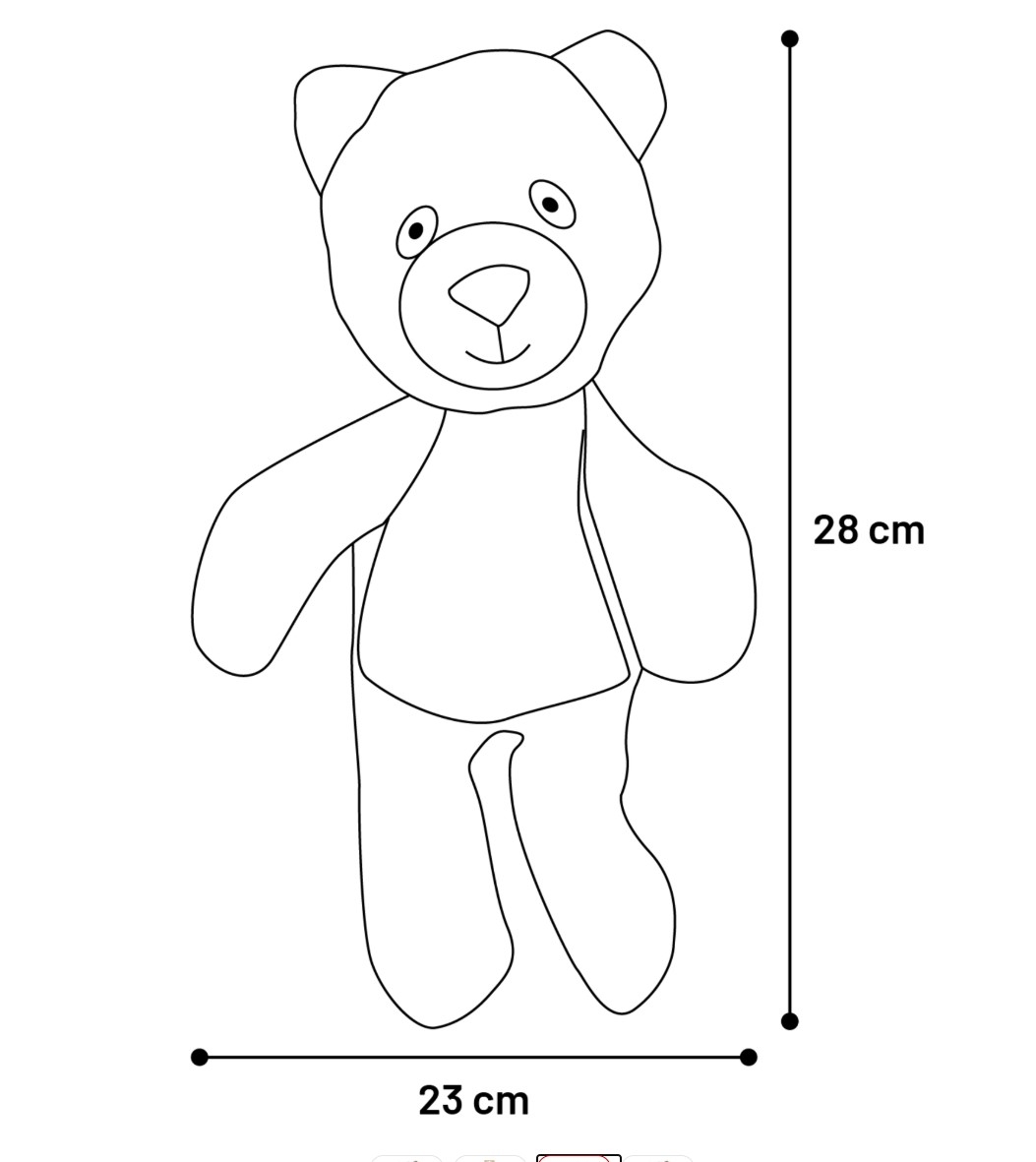 Flamingo Drala Bear žaislas šunims-meškiukas, 28cm, pilkas -  3