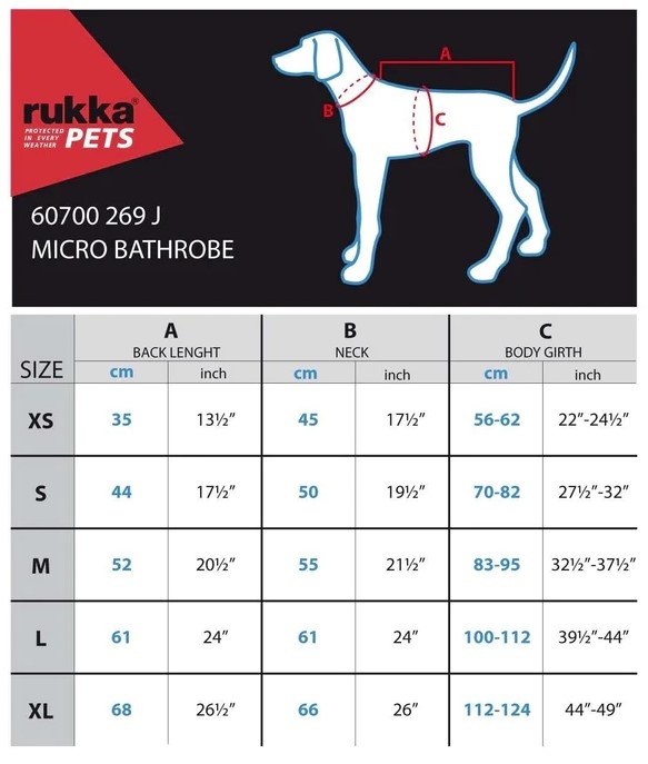 Rukka rankšluostis - drabužis šunims,  M -  2