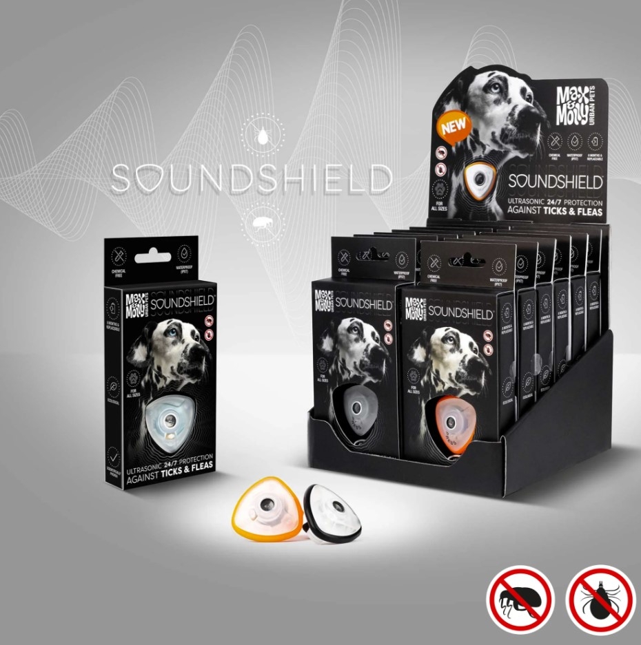 Max&Molly Soundshield 24/7 pakabukas nuo erkių ir blusų, juodas -  3
