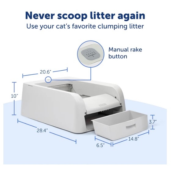 PetSafe Scoopfree savaime išsivalantis kačių tualetas, 53x27x73 cm -  4