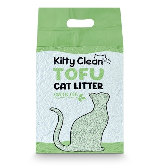 Kitty Clean Tofu kraikas katėms, žaliosios arbatos kvapo, 2,5 kg -  2