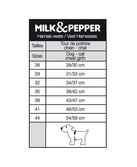 Milk&Pepper Deck petnešos šunims, 33-35 cm -  5