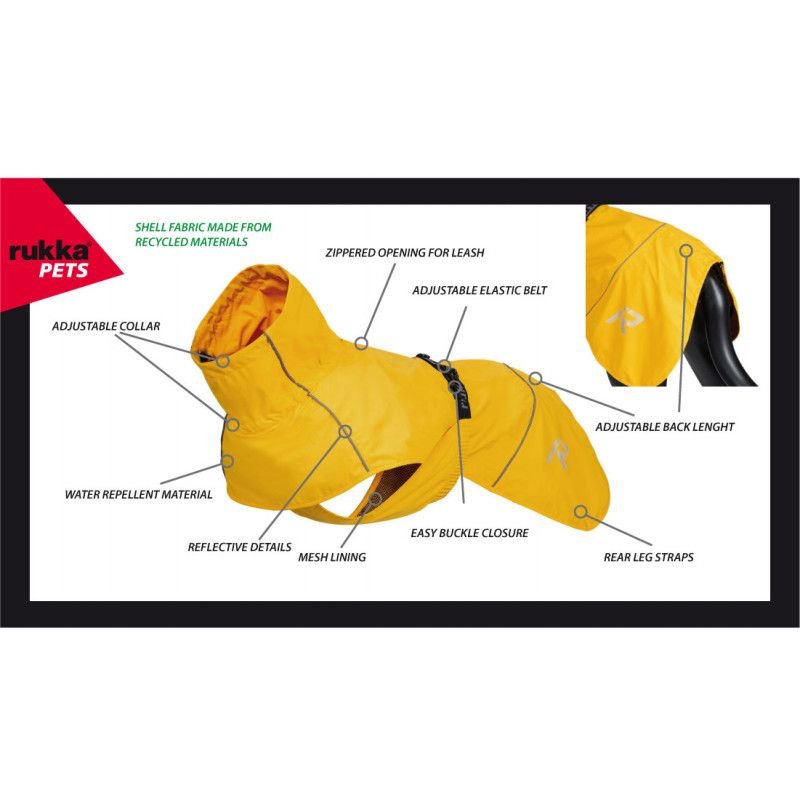Rukka Hayton ECO lietpaltis, 60 cm, geltonas
