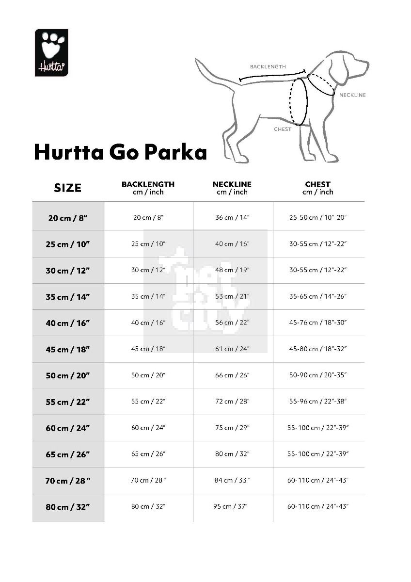 Hurtta Go Parka striukė, 45 cm, pilka -  2