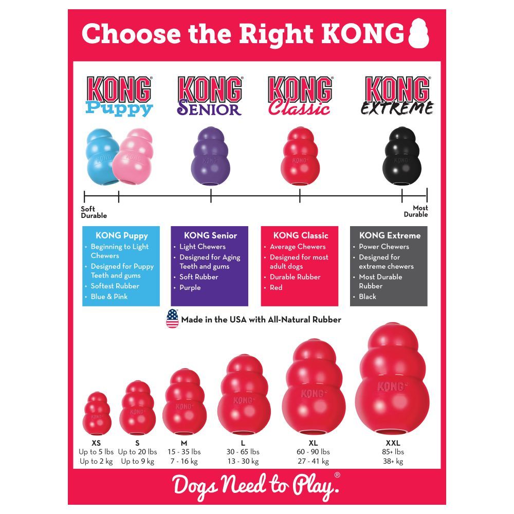 KONG Classic skanėstais užpildomas žaislas,  XL dydžio, 13cm -  4